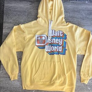 Walt Disney World yellow retro style hooded sweatshirt